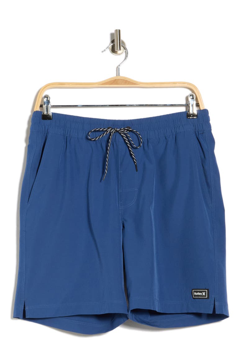 Solid Volley Swim Shorts, Alternate, color, SUBMARINE