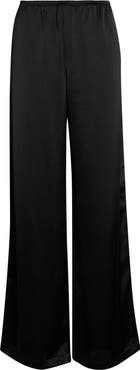 LESET Barb Wide Leg Satin Pants