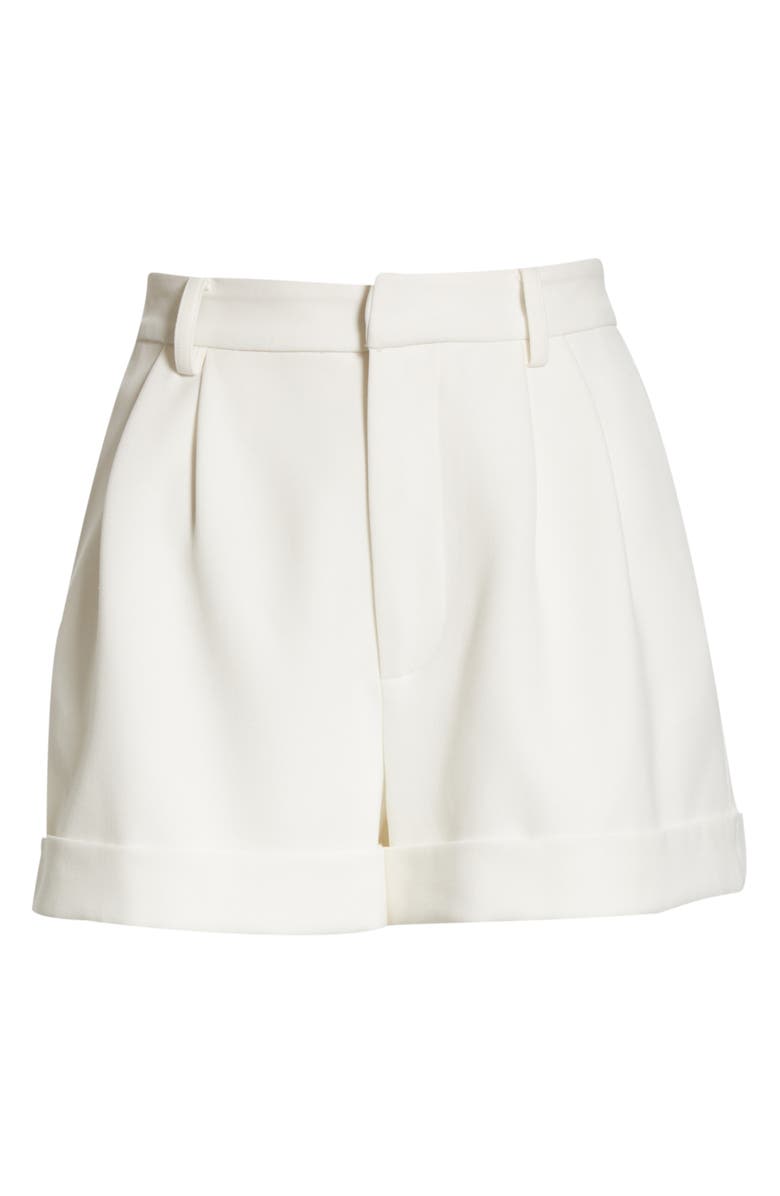 Alice + Olivia Conry Pleated Cuff Shorts, Alternate, color, 