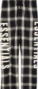 Fear of God Essentials Plaid Wide Leg Cotton Flannel Lounge Pants