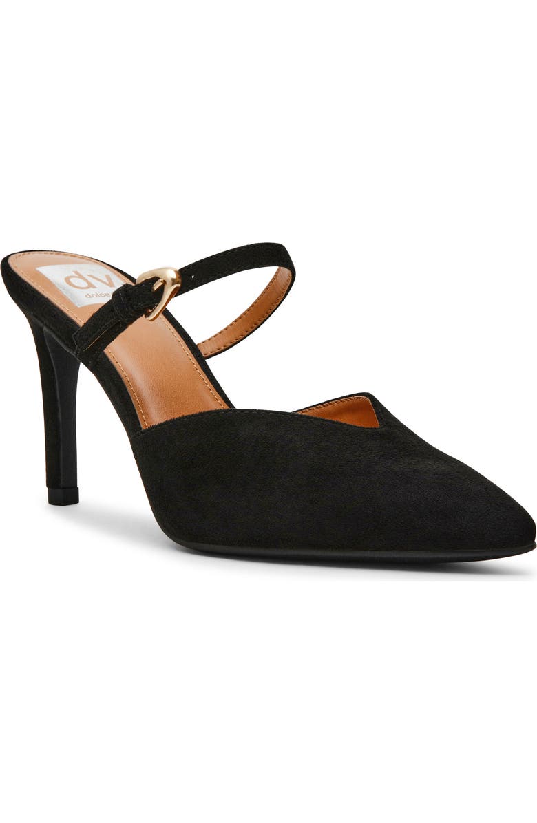 DV by Dolce Vita Eleganza Mule Pump, Main, color, Black Faux Suede