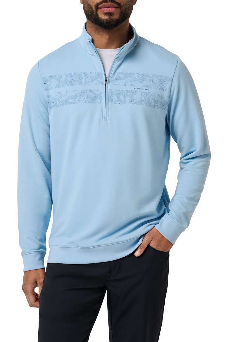 First Class Menu Quarter Zip Pullover, Main, color, DREAM BLUE
