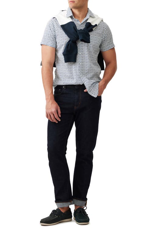 Rodd & Gunn Byron Slim Fit Short Sleeve Shirt In Marine