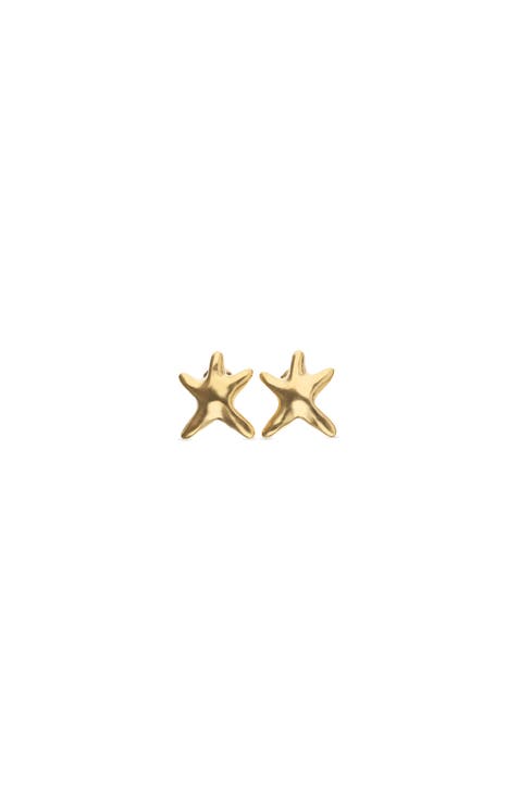 Small Gold-tone Star Earrings