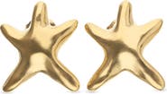 UNODE50 Small Gold-tone Star Earrings