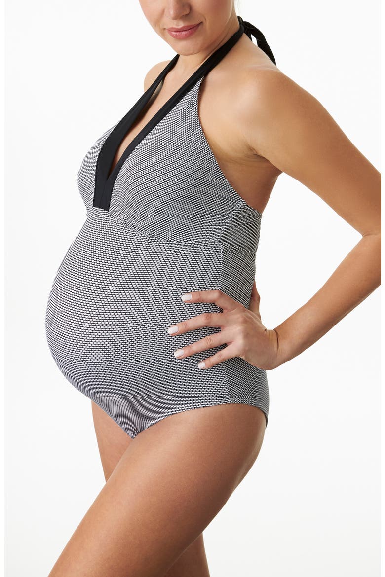 Montego Bay One-Piece Maternity Swimsuit, Alternate, color, BLACK