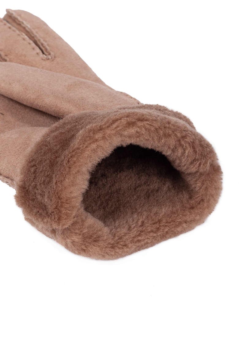 Hand-Sewn Premium Lamb Fur Gloves, Alternate, color, nougat