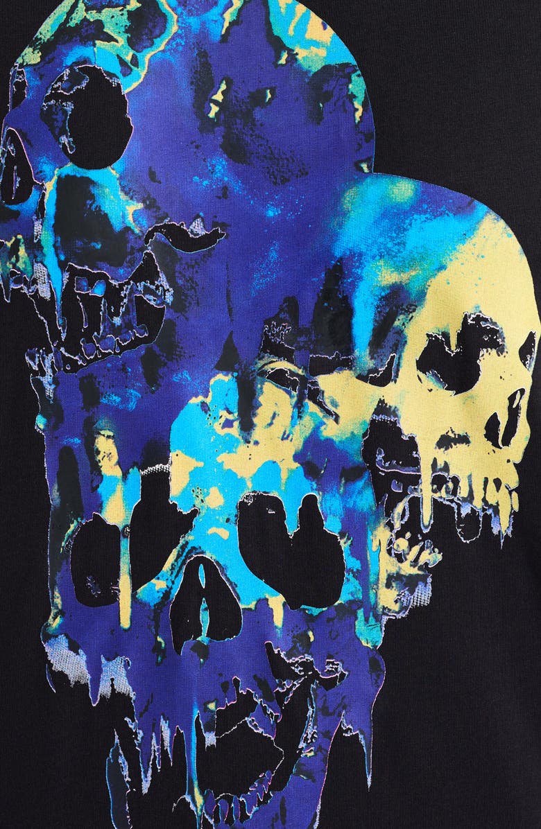 Robert Graham Scream Skull Graphic T-Shirt, Alternate, color, Black