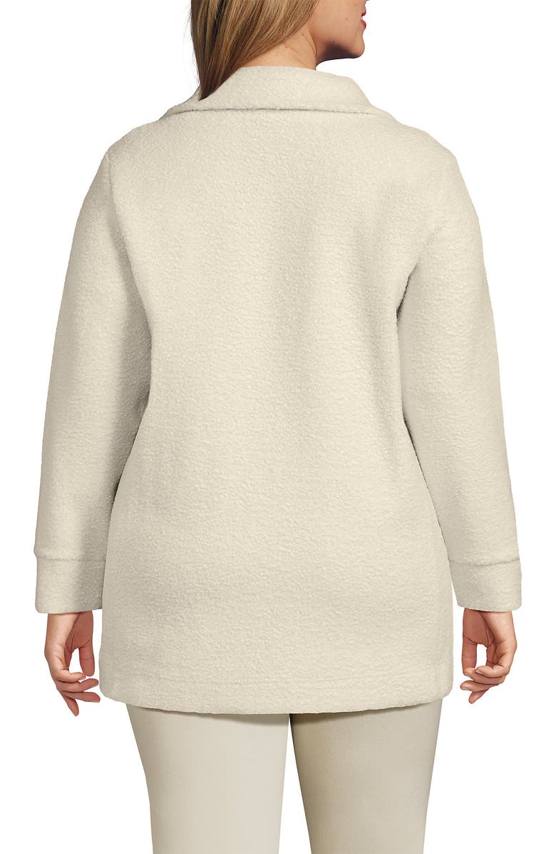 Lands' End Boucle Fleece Coat, Alternate, color, Ivory Latte