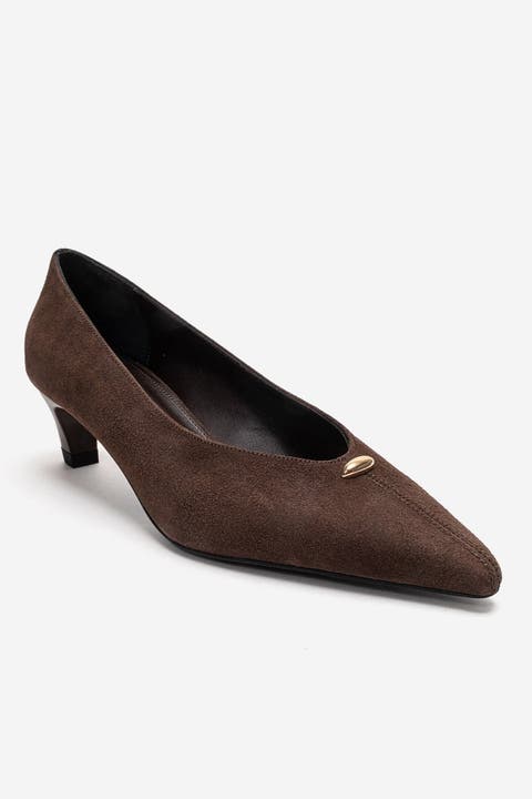 Versay Pointed Toe Kitten Heel Pump