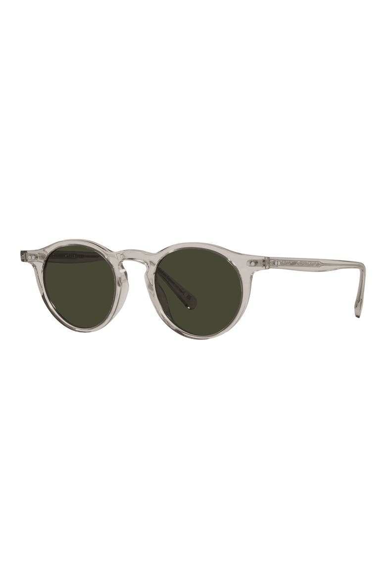 47mm Small Polarized Round Sunglasses, Alternate, color, GRAVEL