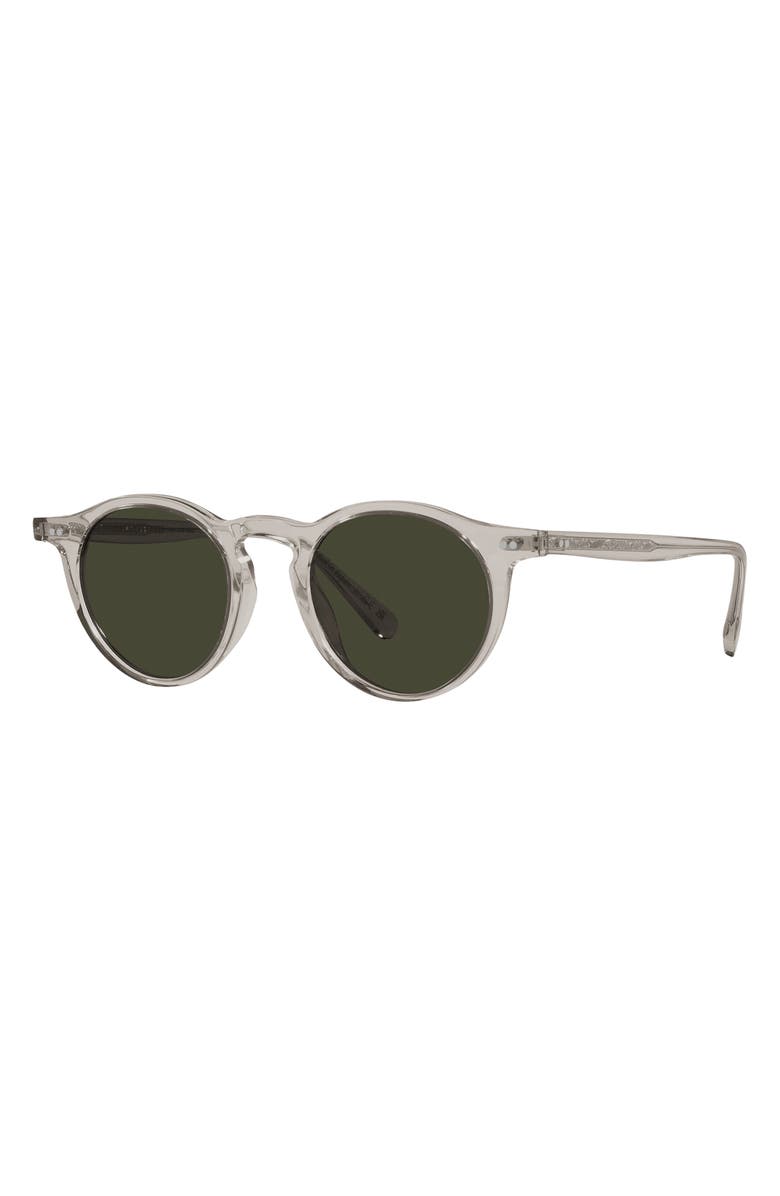 Oliver Peoples 47mm Small Polarized Round Sunglasses, Alternate, color, Gravel
