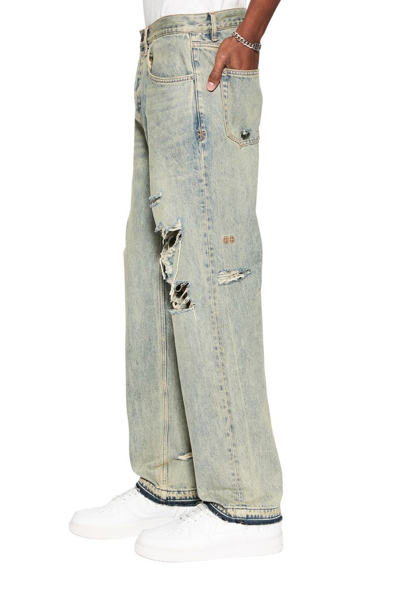 Anti K Stagelight Trashed Mid Rise Relaxed Straight Leg Jeans, Alternate, color, DENIM