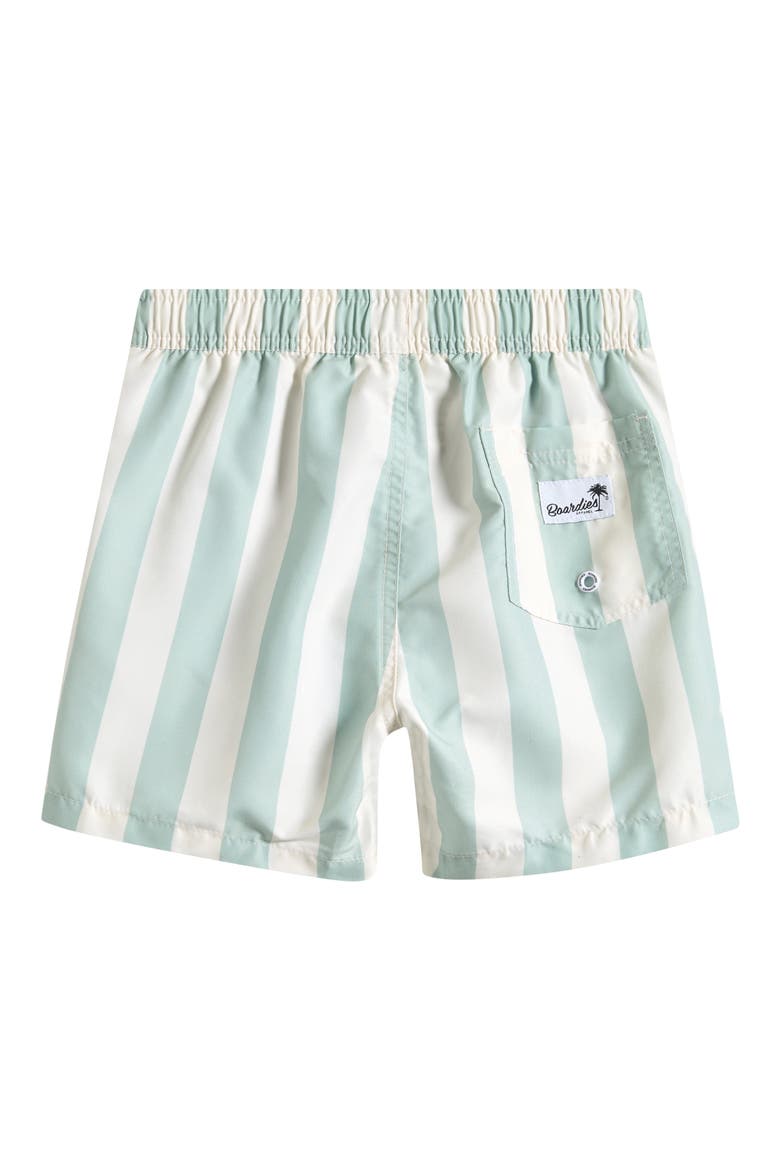 Kids' Fistral Stripe Swim Trunks, Alternate, color, GREEN/ CREAM