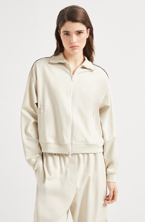 Brunello Cucinelli Interlock Sweatshirt In Buff