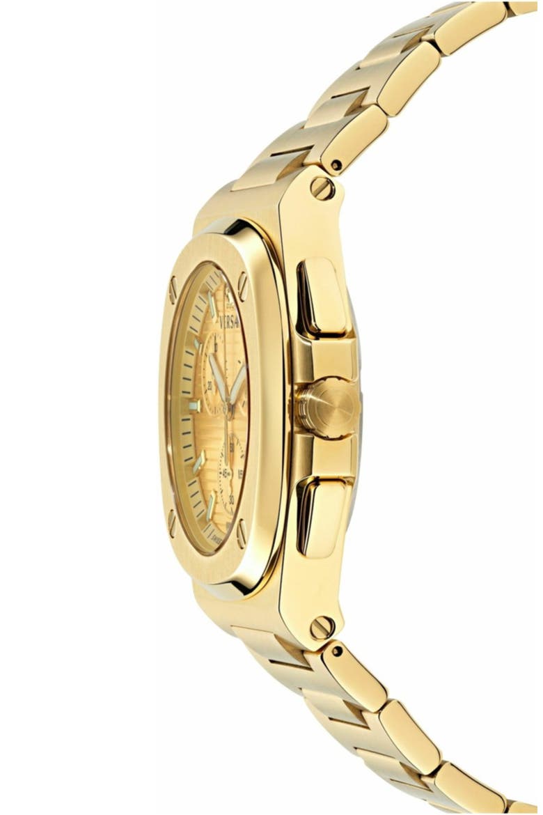 Tolomeo Chronograph Bracelet Watch, 40mm, Alternate, color, IP YELLOW GOLD