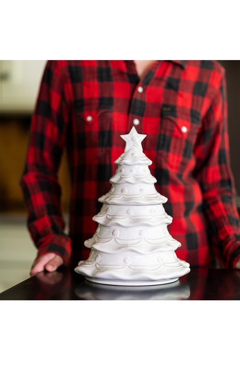 Juliska Berry & Thread Whitewash Christmas Tree Cookie Jar, Alternate, color, Whitewash