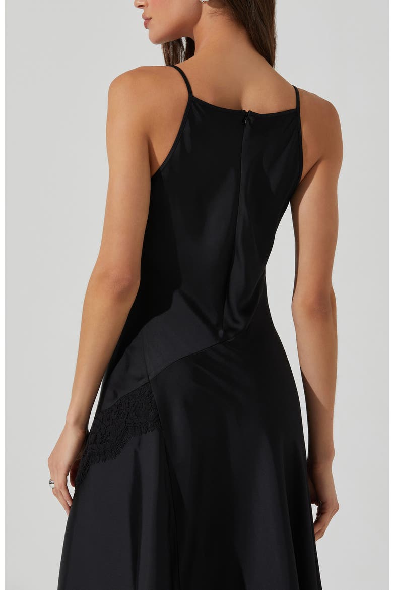 Ione Asymmetric Dress, Alternate, color, BLACK