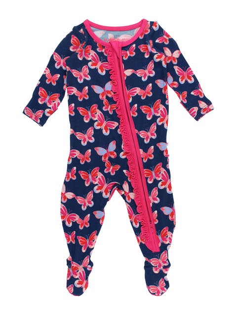 Baby Girls SoftSnooze Ruffle One Piece Footie Pajama