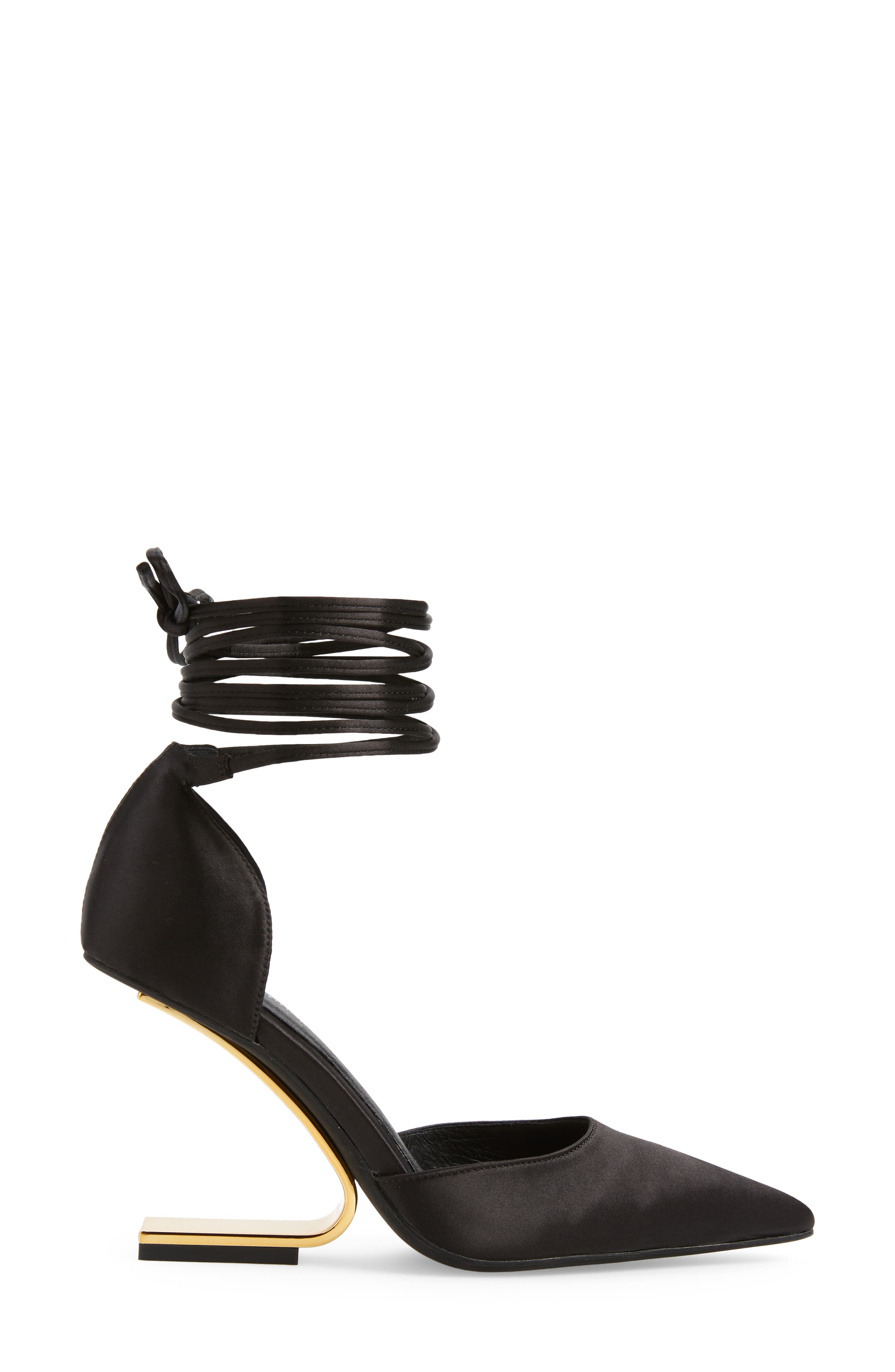 Demi d'Orsay Pump, Alternate, color, BLACK SATIN