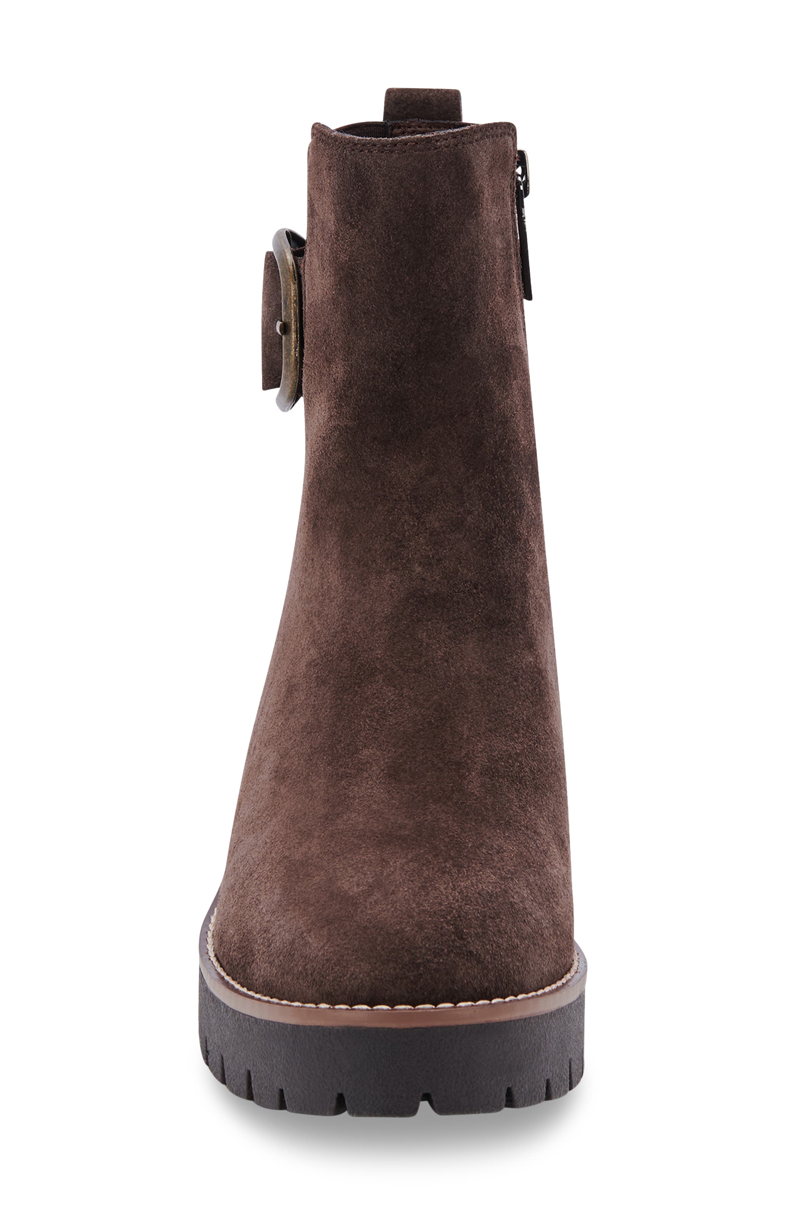 Dahlia Waterproof Bootie, Alternate, color, CHOCOLATE SUEDE