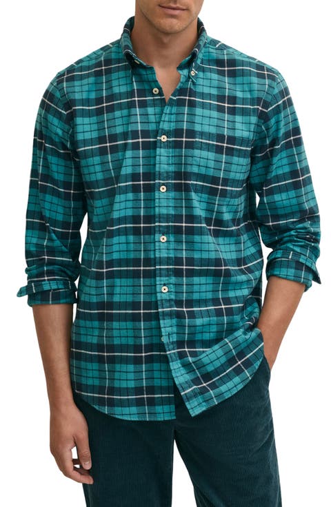 Portuguese Flannel Plaid Button-Down Shirt
