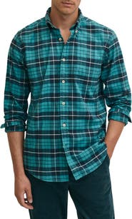 Brooks Brothers Portuguese Flannel Plaid Button-Down Shirt