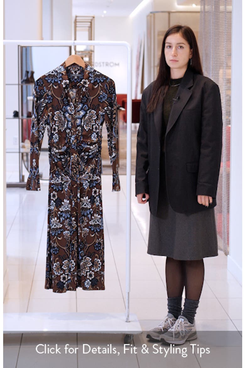 Floral Print Long Sleeve Shirtdress video
