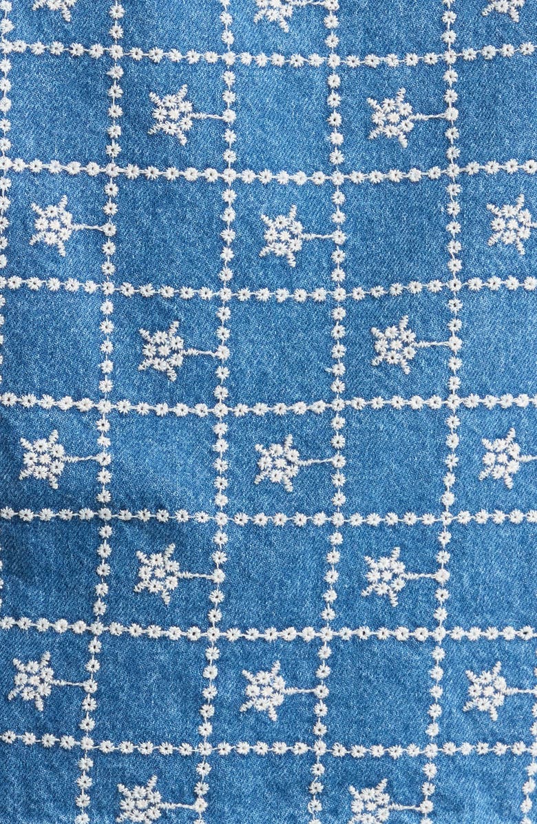 Damson Madder Dilly Broderie Denim Vest, Alternate, color,