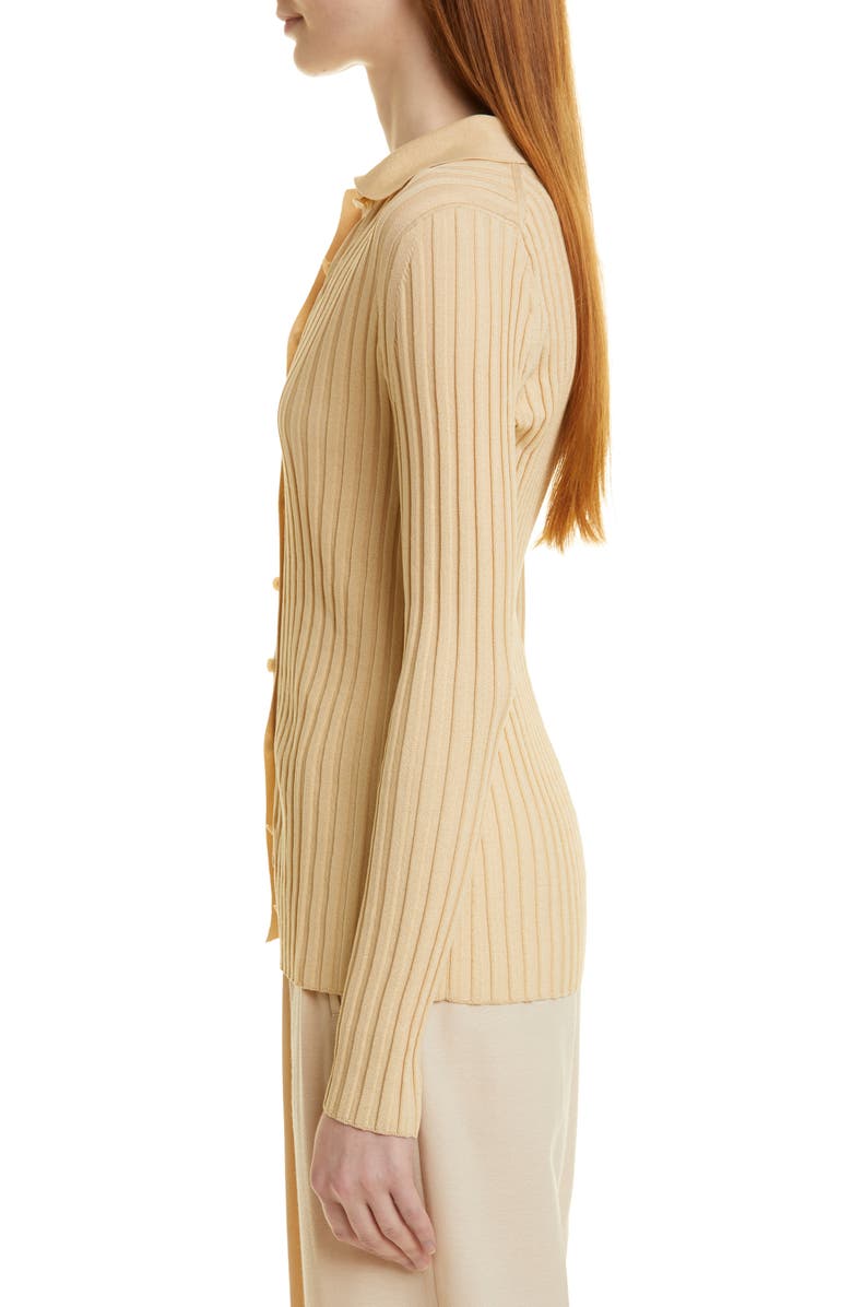 Vince Collar Rib Sweater, Alternate, color, Milk Honey