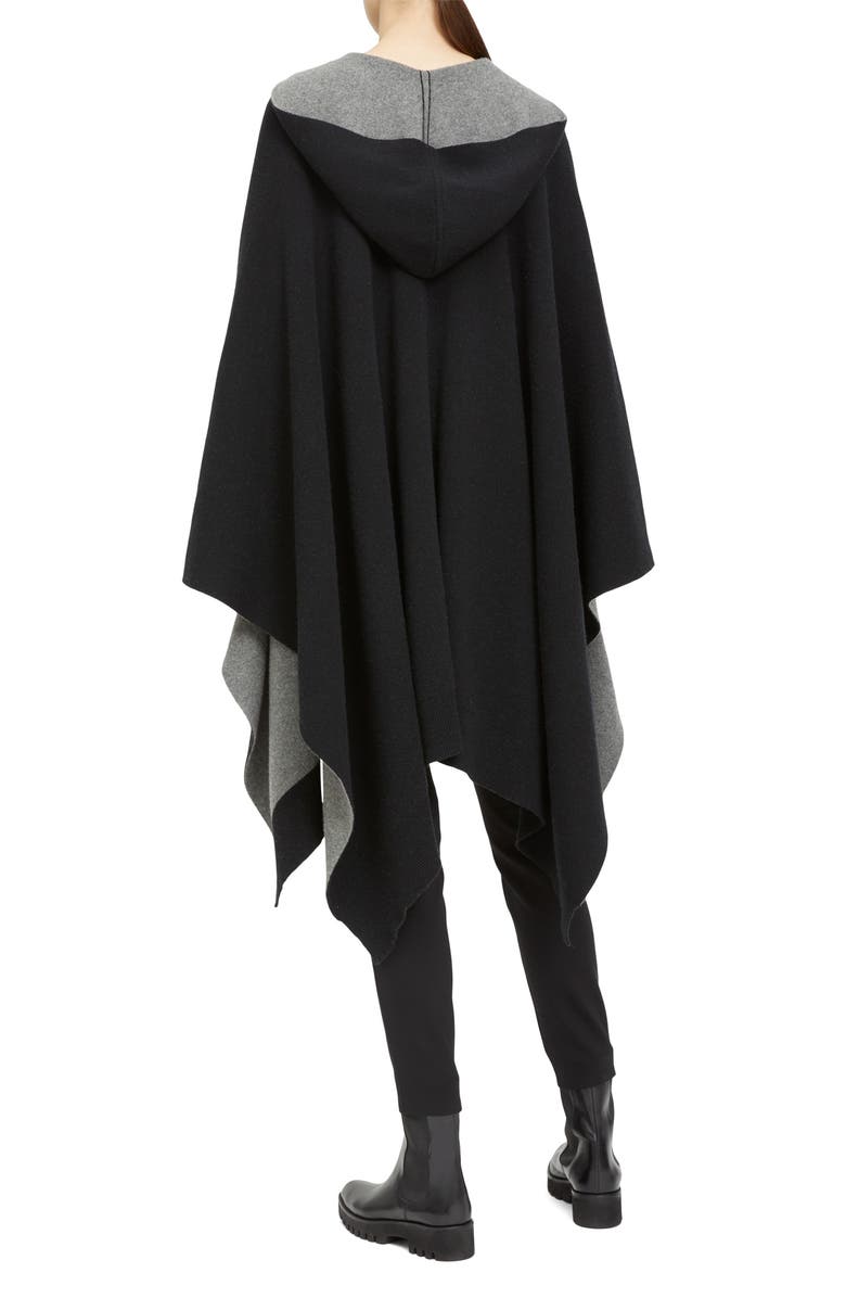 Theory Hooded Wool & Cashmere Poncho, Alternate, color, 