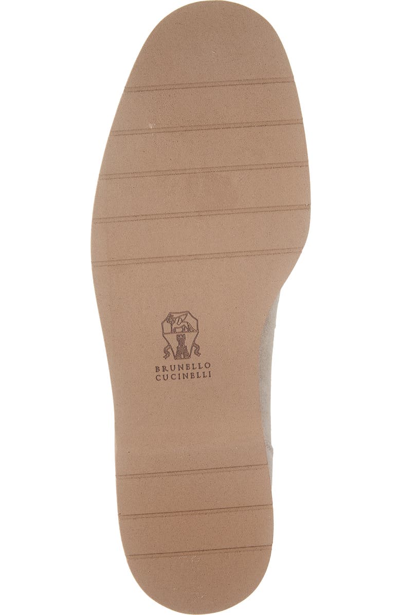 Brunello Cucinelli Monili Trim Suede Loafer, Alternate, color,