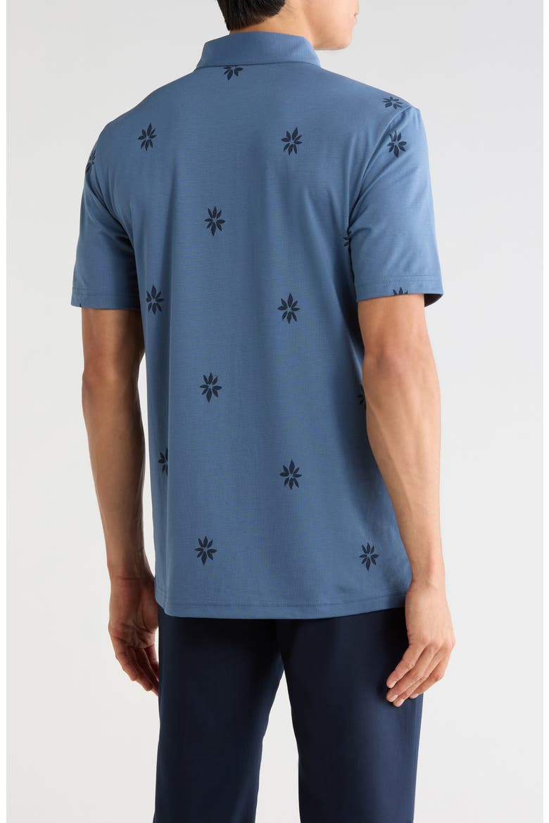 Rome Around Floral Polo, Alternate, color, BERING SEA