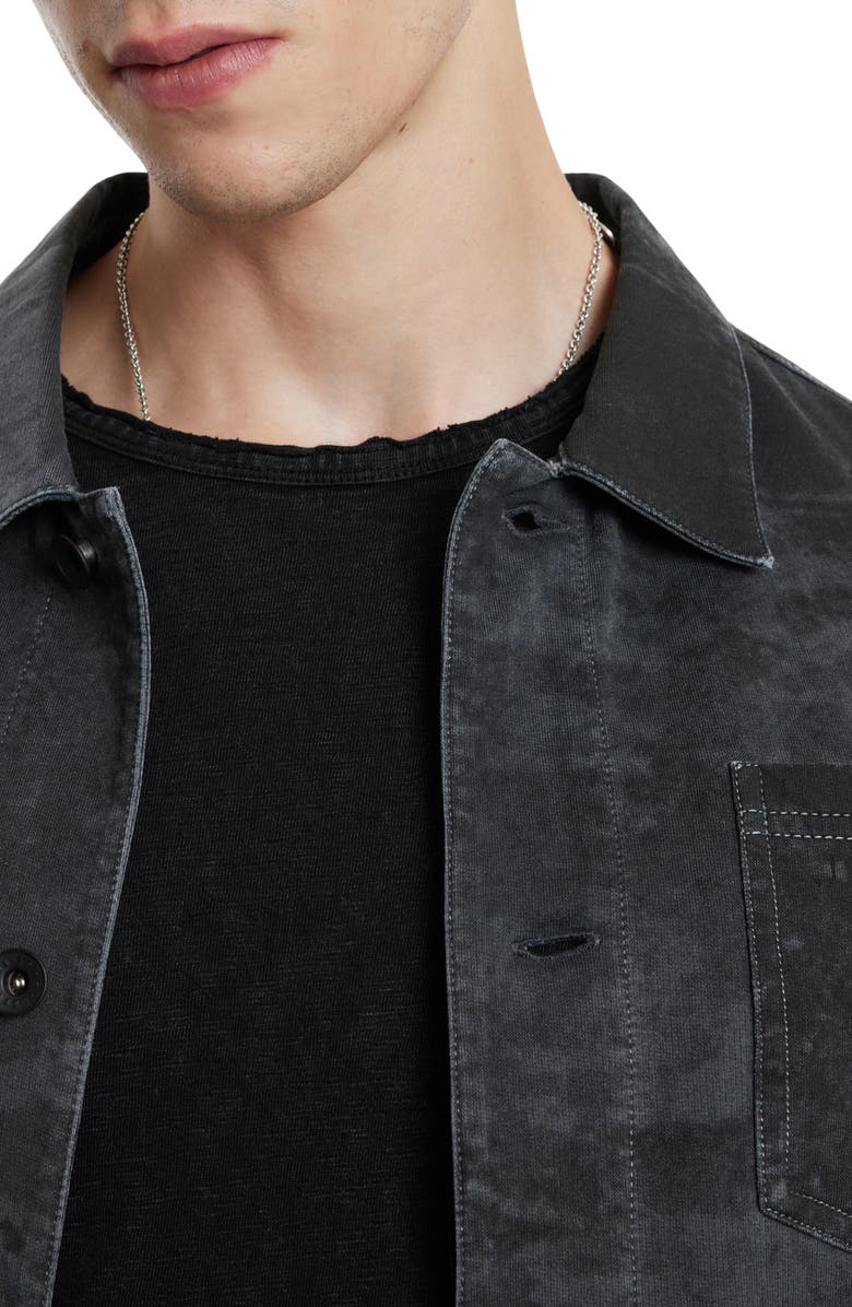 John Varvatos Brighton Organic Cotton French Terry Chore Jacket, Alternate, color, 