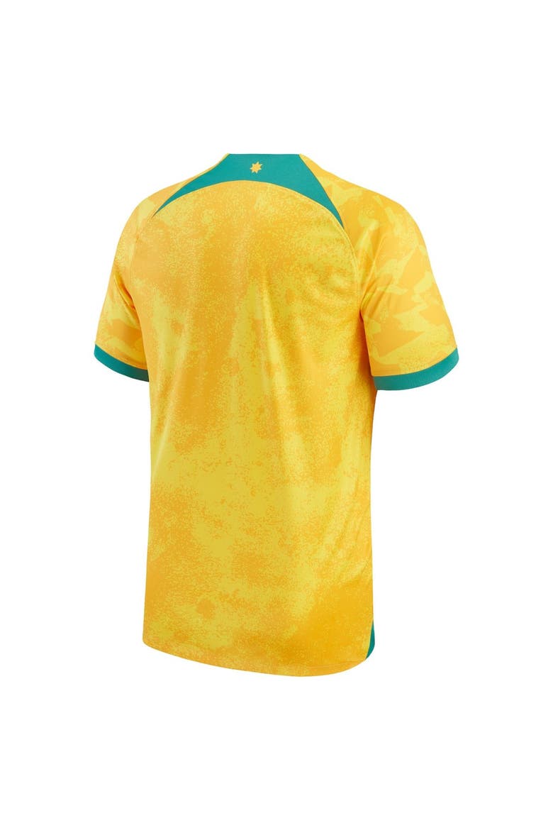 Men's Nike Yellow Australia National Team 2022/23 Home Replica Jersey, Alternate, color, Yellow