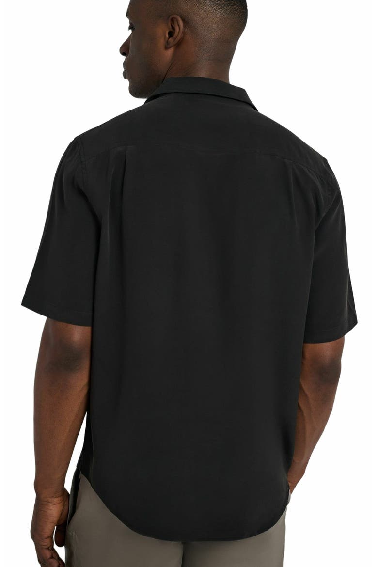 Silk Vacation Shirt, Alternate, color, BLACK