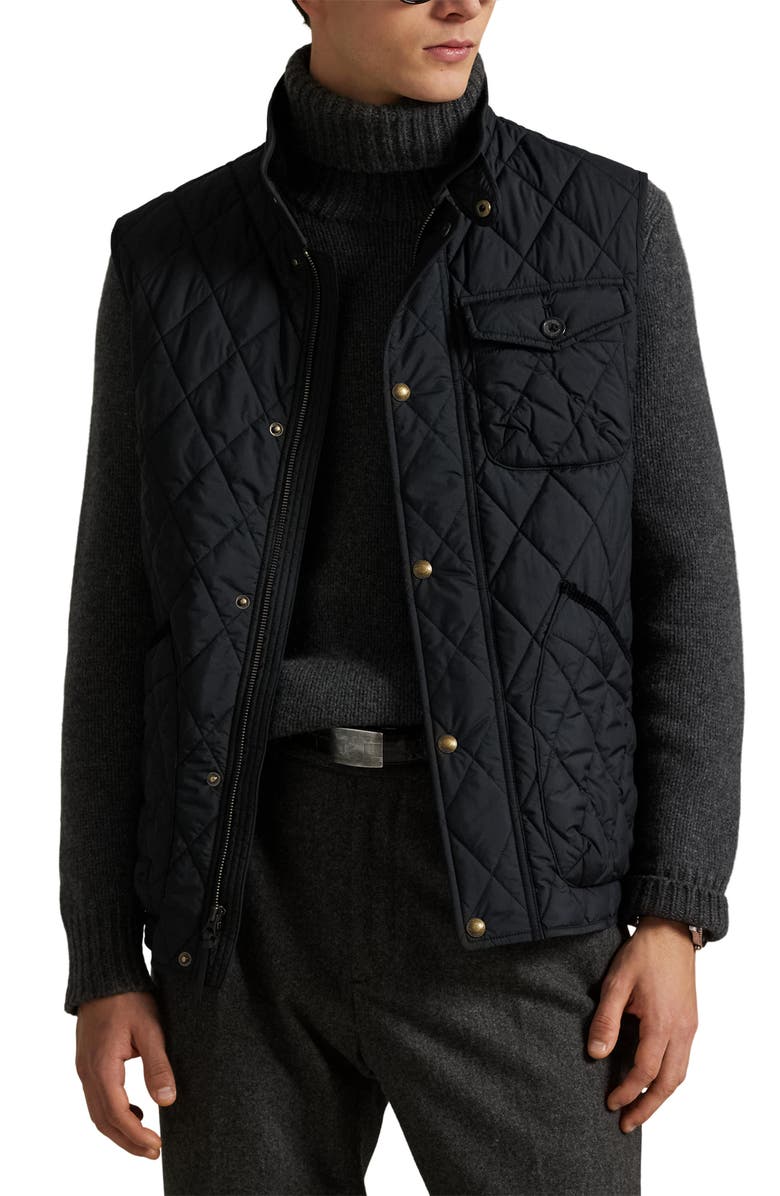 Polo Ralph Lauren The Beaton Quilted Utility Vest, Main, color, Polo Black