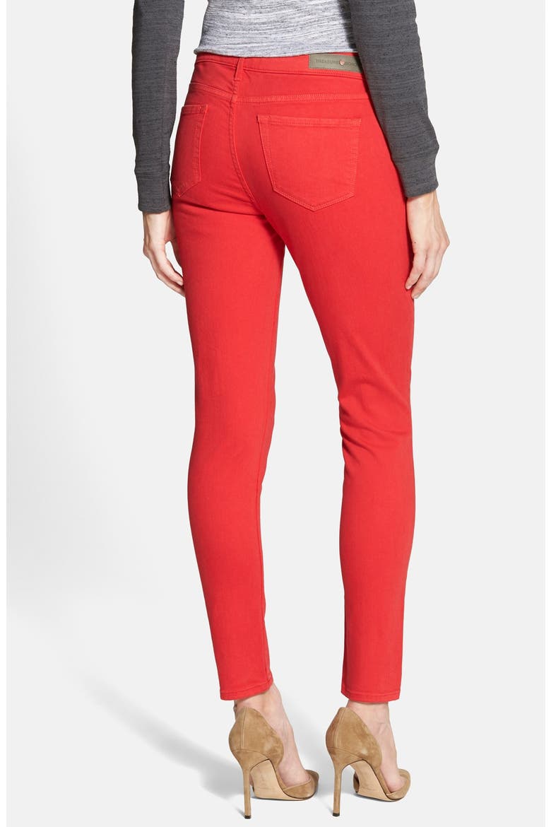 Treasure&Bond Crop Skinny Jeans, Alternate, color, RED BLOOM