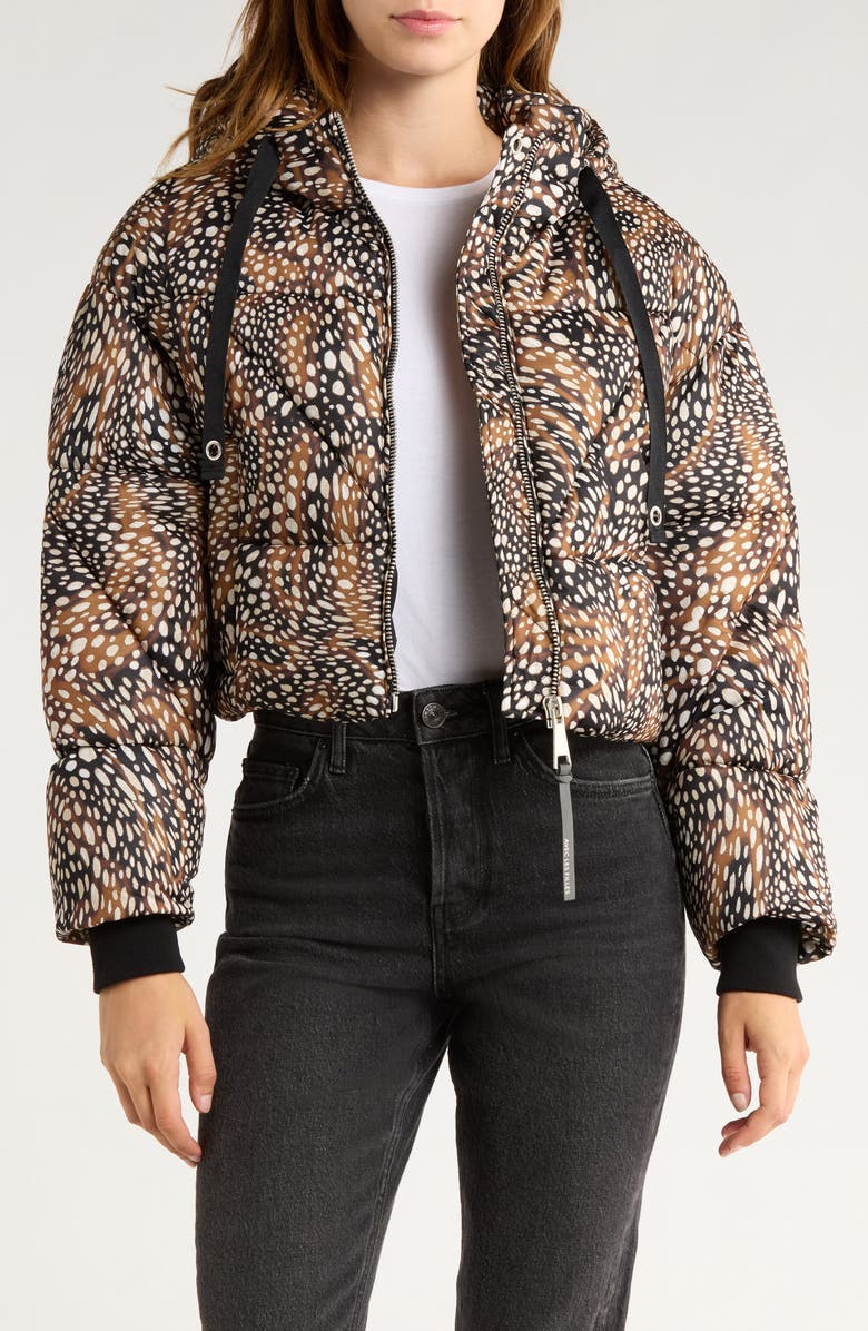 Cropped Hooded Puffer Coat