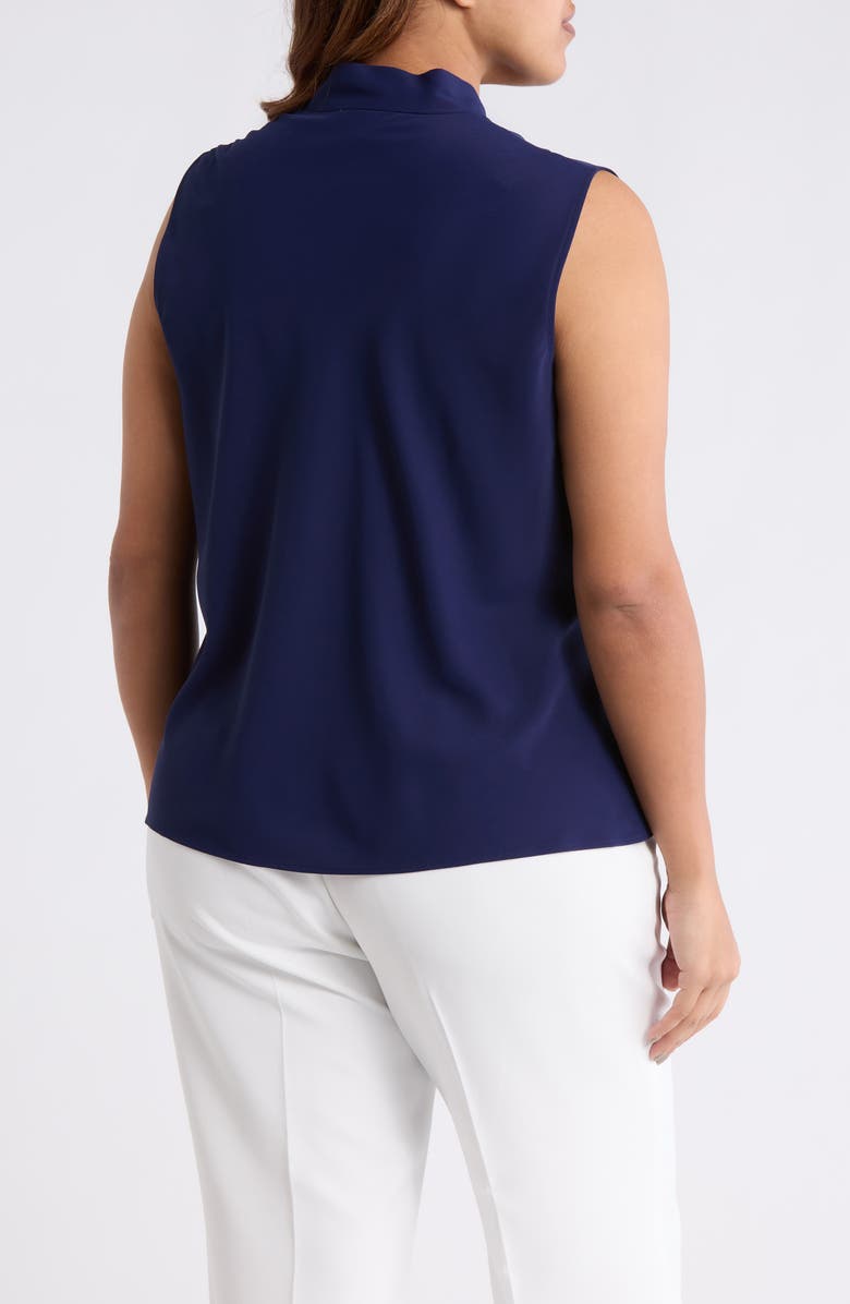 KASPER Sleeveless Tie Front Top, Alternate, color, Kasper Navy