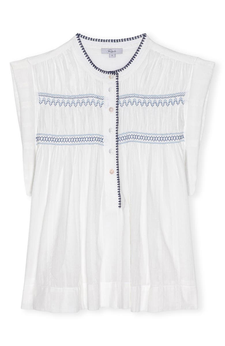 Rails Willow Embroidered Detail Cotton Top, Alternate, color, White