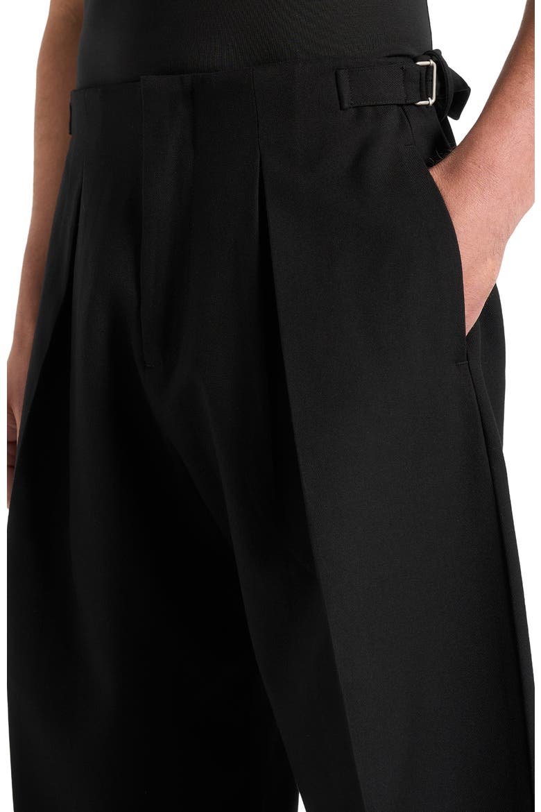 Lior Box Pleat Wide Leg Trousers, Alternate, color, Black