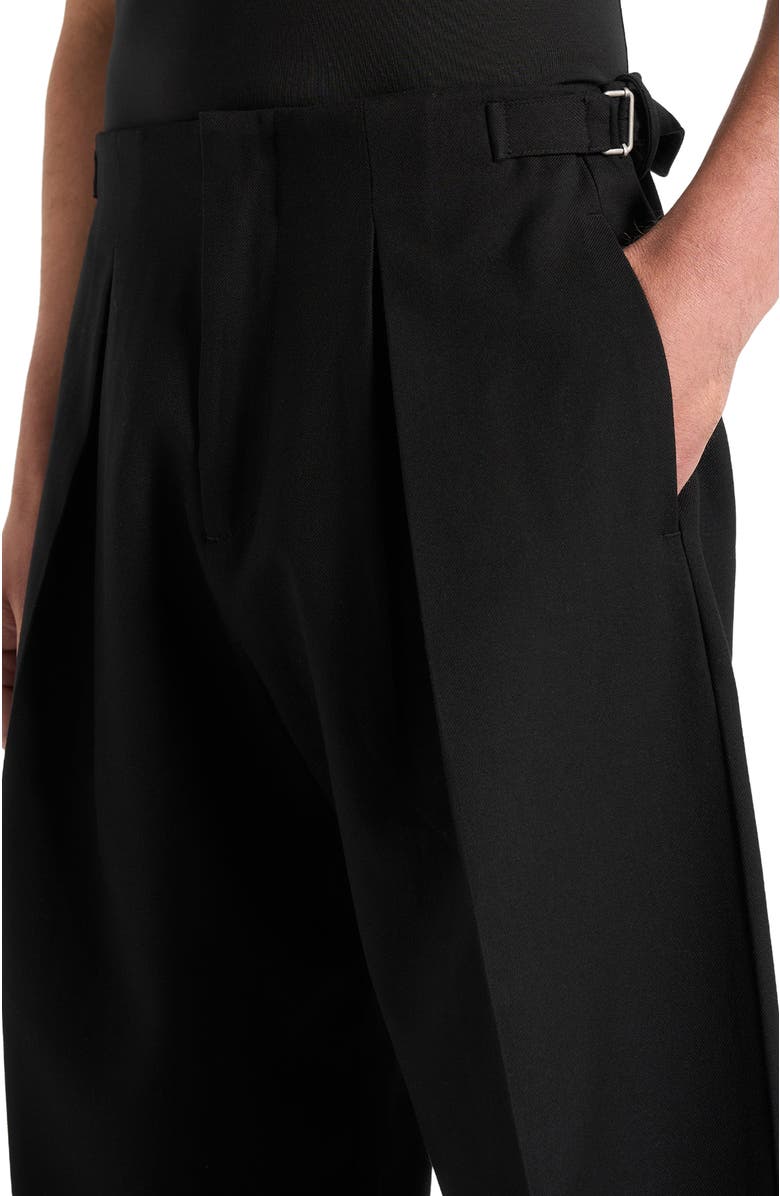 Manière De Voir Lior Box Pleat Wide Leg Trousers, Alternate, color, Black