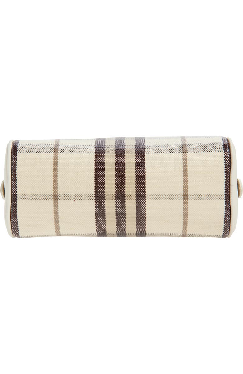 Burberry Highlands Check Coated Canvas Bowling Bag, Alternate, color, Light Beige