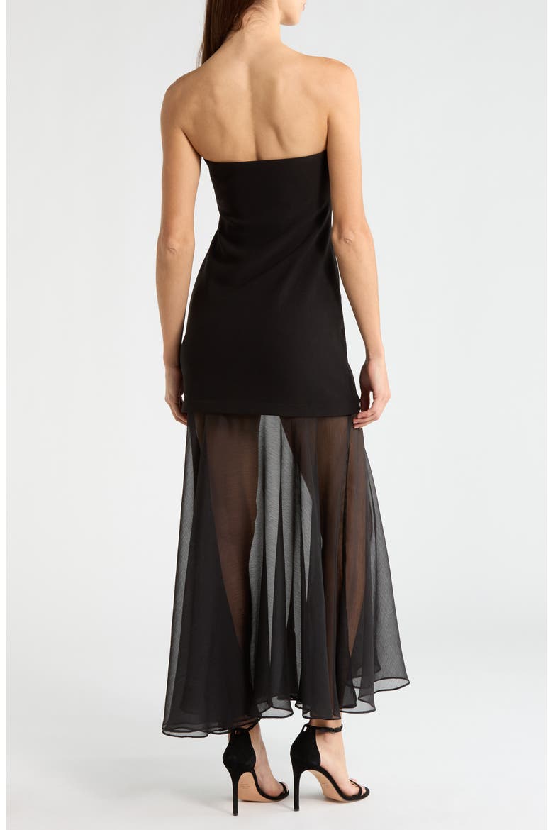 Lizet Strapless Maxi Dress, Alternate, color, BLACK