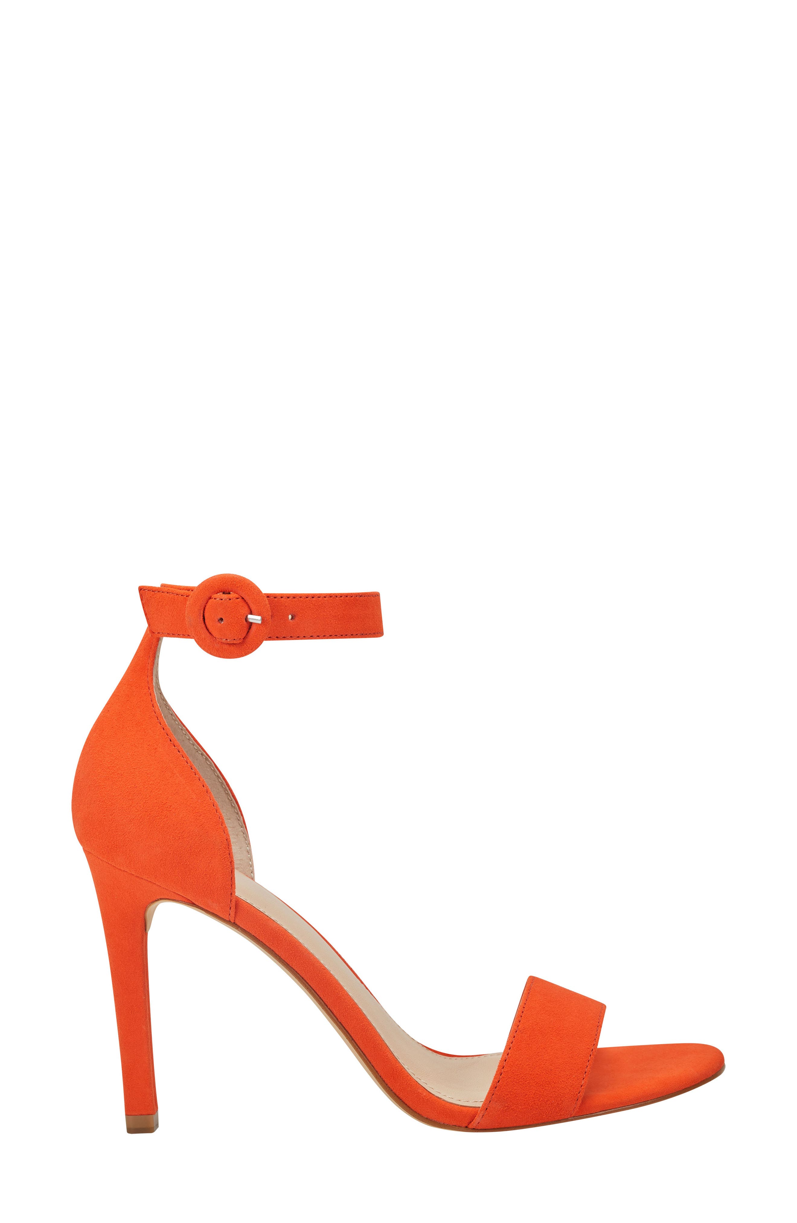 Kora Ankle Strap Sandal, Alternate, color, WARM TANGERINE SUEDE