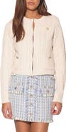 Walter Baker Giselle Cable Stitch Cardigan Sweater