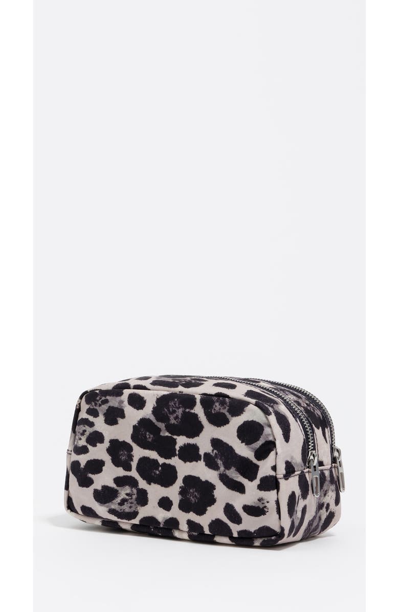 Bimba y Lola Nylon Double Make-Up Case, Alternate, color, Leopard Grey