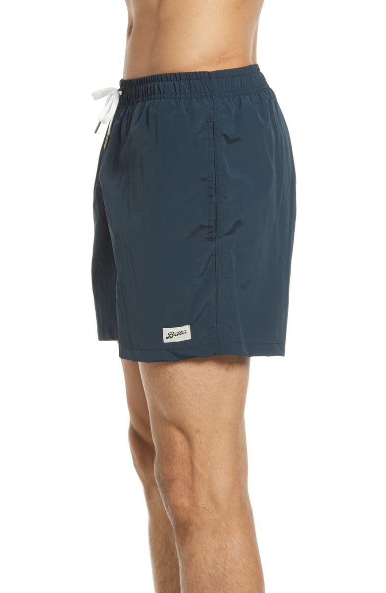 Bather Navy Swim Trunks, Alternate, color, 
