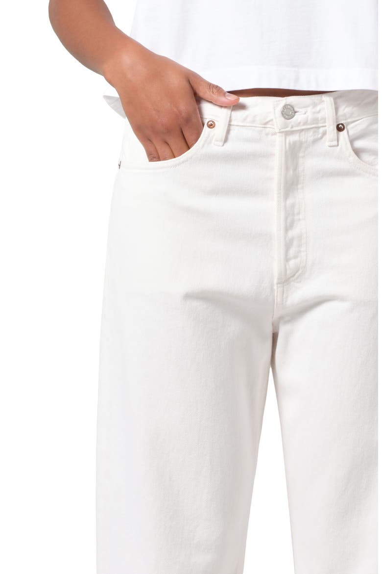 '90s Mid Rise Crop Relaxed Straight Leg Organic Cotton Jeans, Alternate, color, FORTUNE COOKIE (NATURAL)